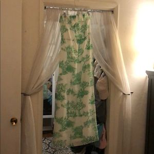 Lilly Pulitzer Green Toile Maxi Dress